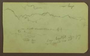 Desenho, Paisagem "near lagos"; Verso: Paisagem, 1883 de Frederic Edwin Church