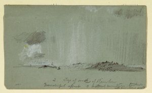 Desenho, Paisagem com chuva, 1860 de Frederic Edwin Church