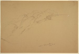 Desenho, Paisagens entre Golling e Abtenau, 5 de agosto de 1868 de Frederic Edwin Church