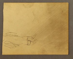 Desenho, parte inferior de uma figura de pé, possivelmente 1868-69 de Frederic Edwin Church