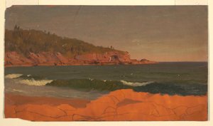 Desenho, Costa do Maine, ca. 1850 de Frederic Edwin Church