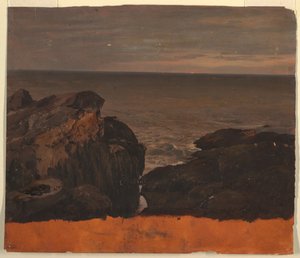 Desenho, Costa do Maine, ca. 1850 de Frederic Edwin Church