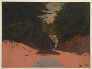 Desenho, Maine, Mountain Stream, agosto-setembro de 1851 de Frederic Edwin Church