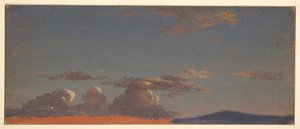 Desenho, Maine  estudo do céu, ca. 1868-69 de Frederic Edwin Church