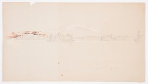 Desenho, Millinocket Lake, vista do Monte Katahdin, setembro de 1878 de Frederic Edwin Church