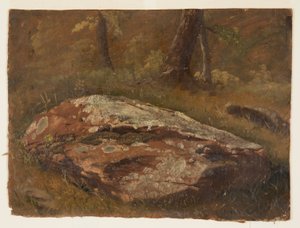 Desenho, Mossy Rock, agosto de 1845 de Frederic Edwin Church