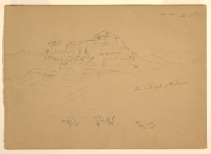 Desenho, Mount Hor, 23 de fevereiro de 1868 de Frederic Edwin Church