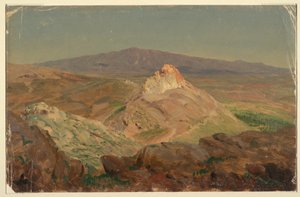 Desenho, Monte Pentelicus, abril de 1869 de Frederic Edwin Church