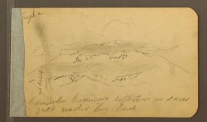 Desenho, Flanco da montanha, 1889 de Frederic Edwin Church