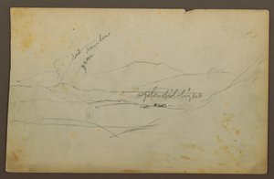 Desenho, Paisagem de montanha, Colômbia ou Equador, 1853 de Frederic Edwin Church