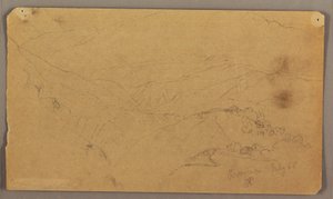 Desenho, Paisagem de montanha, Jamaica, Índias Ocidentais, julho de 1865 de Frederic Edwin Church