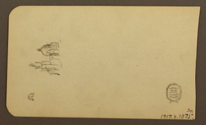 Desenho, Paisagem de montanha; Verso: Igreja com cúpula, abril de 1885 de Frederic Edwin Church