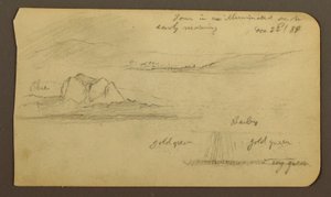 Desenho, Paisagens de montanha; Verso: Flanco de montanha, Tocatecas, 22 de dezembro de 1884 de Frederic Edwin Church