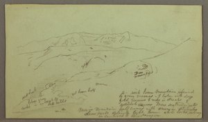 Desenho, Cordilheira, possivelmente em maio de 1868 de Frederic Edwin Church