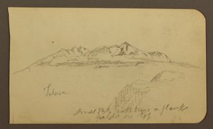Desenho, Cordilheira, Toluca; Verso: Cordilheira, Toluca, 7 de janeiro de 1885 de Frederic Edwin Church