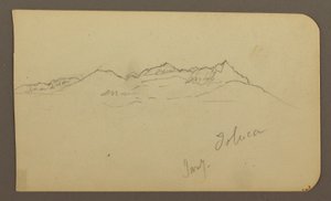 Desenho, Cordilheira, Toluca; Verso: Steeple, Cordilheira, Toluca, 7 de janeiro de 1885 de Frederic Edwin Church