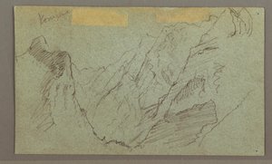 Desenho, Vale da Montanha, possivelmente 1868 de Frederic Edwin Church