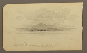 Desenho, Paisagem de montanha, Toluca; Verso: Montanha, Toluca, 20 de abril de 1885 de Frederic Edwin Church