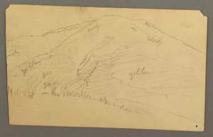 Desenho, Topo da montanha, 1877 de Frederic Edwin Church