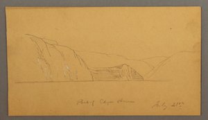 Desenho, Baía montanhosa, 21 de julho de 1859 de Frederic Edwin Church