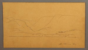 Desenho, Baía montanhosa, possivelmente 1859 de Frederic Edwin Church