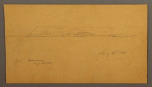 Desenho, Costa montanhosa, 21 de julho de 1859 de Frederic Edwin Church