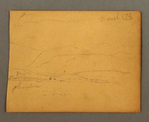 Desenho, Montanhas, março de 1856 de Frederic Edwin Church