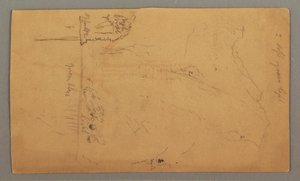 Desenho, Montanhas que se erguem acima do lago, julho, possivelmente 1868 de Frederic Edwin Church