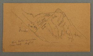 Desenho, Montanhas do Valais, Alpes Peninos, agosto de 1868 de Frederic Edwin Church