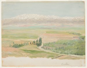 Desenho, Montanhas perto de Baalbec, maio de 1868 de Frederic Edwin Church