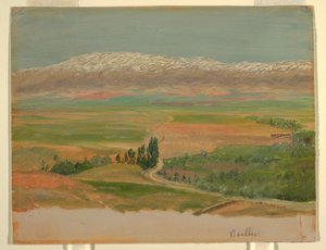 Desenho, Montanhas perto de Baalbec, maio de 1868 de Frederic Edwin Church