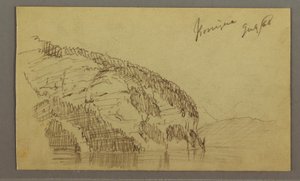 Desenho, Mountainside, julho de 1868 de Frederic Edwin Church