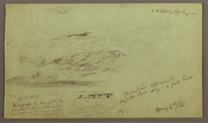 Desenho, Estudo da encosta da montanha, 6 de maio de 1868 de Frederic Edwin Church