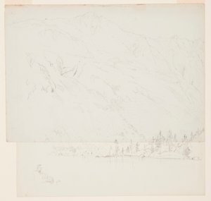 Desenho, Mt. Katahdin, Maine, 1870-78 de Frederic Edwin Church