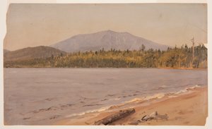 Desenho, Mt. Katahdin from Togue Pond, possivelmente 1878 de Frederic Edwin Church