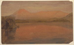 Desenho, Mts. Katahdin e Turner a partir do Lago Katahdin, 1860-78 de Frederic Edwin Church