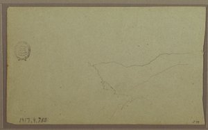 Desenho, perto de San Miguel, Equador; Verso: Esboço inacabado da montanha, 2 de junho de 1857 de Frederic Edwin Church