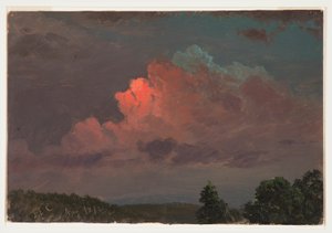 Desenho, anoitecer perto de Olana, agosto de 1872 de Frederic Edwin Church