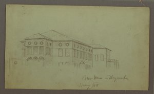 Desenho, Casa antiga, Beirute, 1868 de Frederic Edwin Church