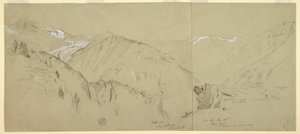 Desenho, Vista panorâmica de Bel Arp, 1868 de Frederic Edwin Church