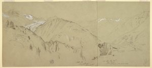 Desenho, Vista panorâmica de Bel Arp, 1868 de Frederic Edwin Church