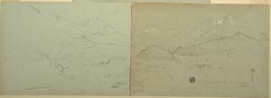 Desenho, Vista panorâmica de Unter-Schönau, 1868 de Frederic Edwin Church
