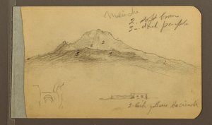 Desenho, Pico de Malintzi, 1889 de Frederic Edwin Church