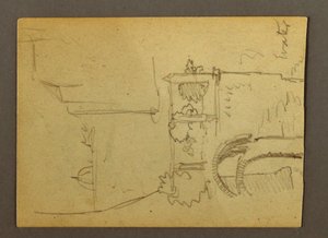 Desenho, Pilazzo sobre a água, possivelmente 1868-69 de Frederic Edwin Church