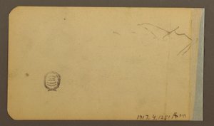 Desenho, Planície, colina, cidade; Verso: Cordilheira, 1889 de Frederic Edwin Church