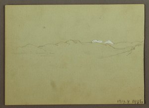 Desenho, Estudo de plantas e paisagens, 28 de abril de 1869 de Frederic Edwin Church