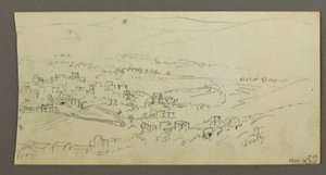 Desenho, Piscina e Edifícios, possivelmente 1868 de Frederic Edwin Church