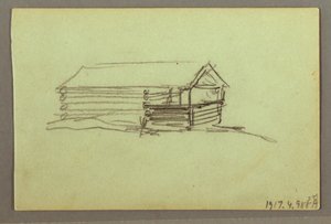 Desenho, Porção do cume da montanha, possivelmente 1856 de Frederic Edwin Church