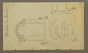 Desenho, desenho de retângulo, possivelmente 1868 de Frederic Edwin Church