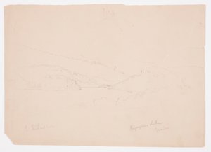 Desenho, Lago Ripogenus, ca. 1855 de Frederic Edwin Church